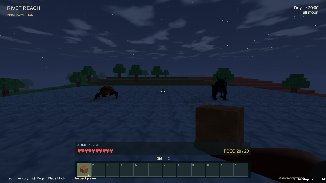 A Dusk prowler rendered at night in the Rivet Reach importer